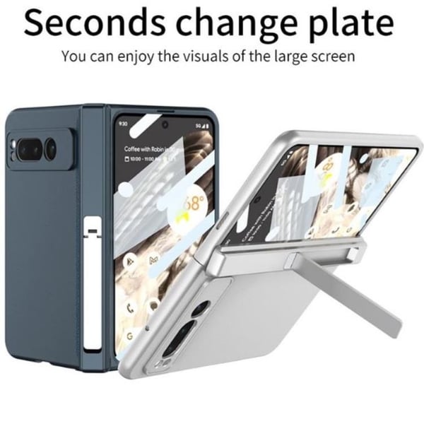 GKK Mobilskal till Google Pixel Fold Kickstand Hård PC - Silver