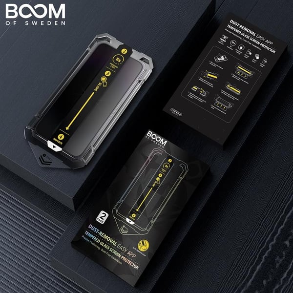 BOOM iPhone 12 Pro Privacy Härdat Glas Skärmskydd - 2 Pack