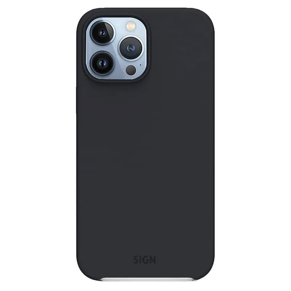 Sign Telefontaske til iPhone 13 Pro Flydende Silikone - Sort