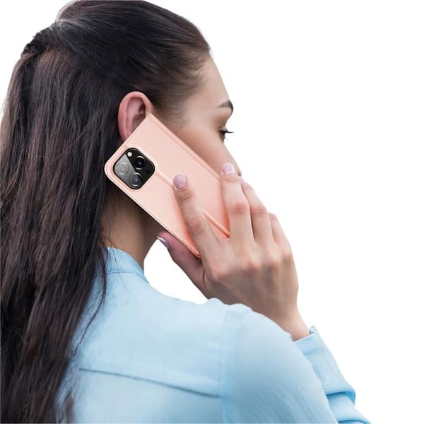 DUX DUCIS Skin Pro iPhone 15 Pro Max Pung Taske PU Læder - Lyserød