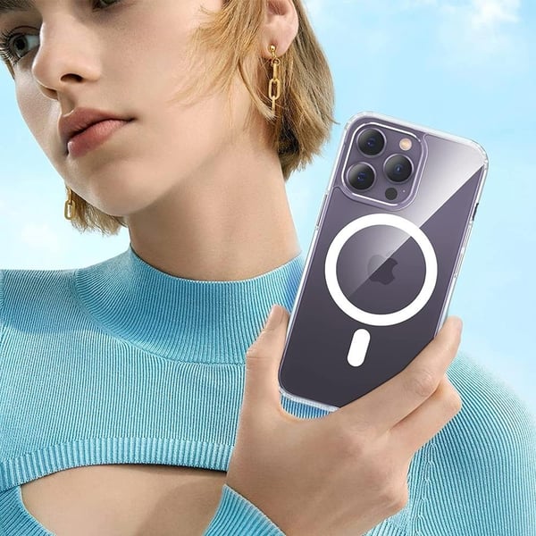 BOOM Telefontaske til iPhone 15 Pro Magsafe TPU - Gennemsigtig