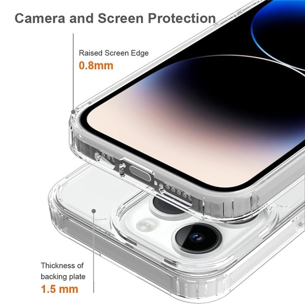 BOOM Telefontaske til iPhone 15 Pro Akryl TPU - Klar
