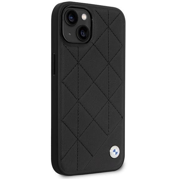 BMW Mobilskal till iPhone 14 Läder Quilted - Svart