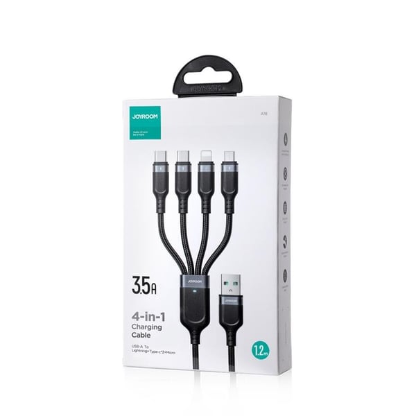 Joyroom 4in1 USB-A–USB-C Lightning microUSB -kaapeli 1,2 m