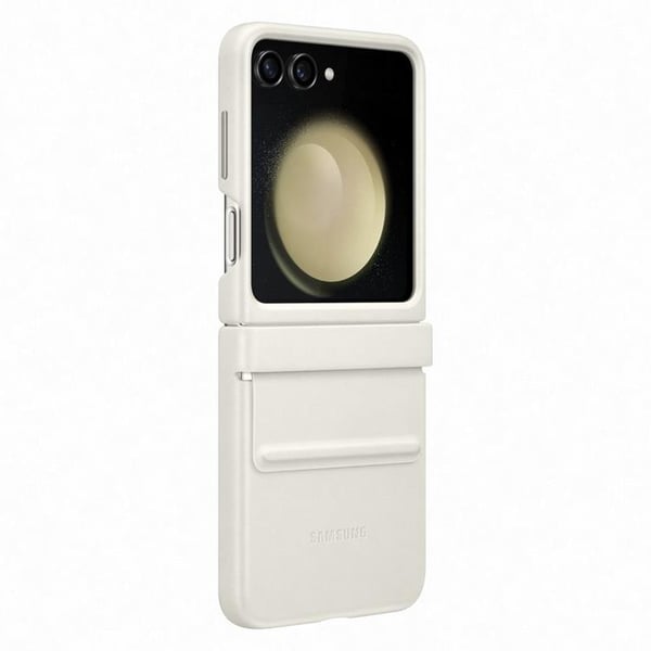 Mobilskal till Samsung Galaxy Z Flip 5 Ekologisk Läder - Cream