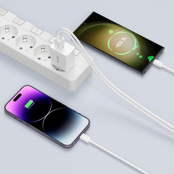 Tech-Protect 2-Port Nätverk Laddare C35W - Vit