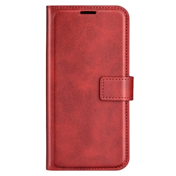 iPhone 15 Pro Plånboksfodral Calf Flip Folio - Röd
