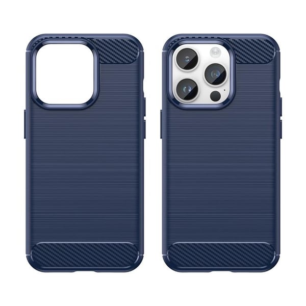 Mobilskal till iPhone 15 Pro Max Carbon Flexible - Blå