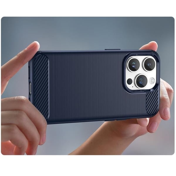Mobilskal till iPhone 15 Pro Carbon Flexible - Blå
