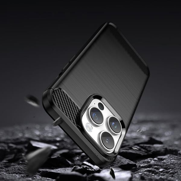 Mobilskal till iPhone 15 Pro Carbon Flexible - Svart