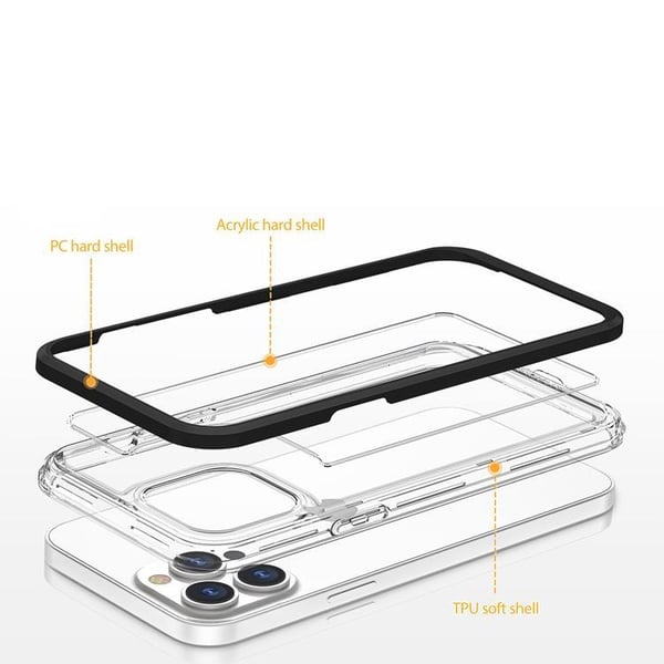 Mobilskal till iPhone 14 Plus Clear 3in1 - Röd