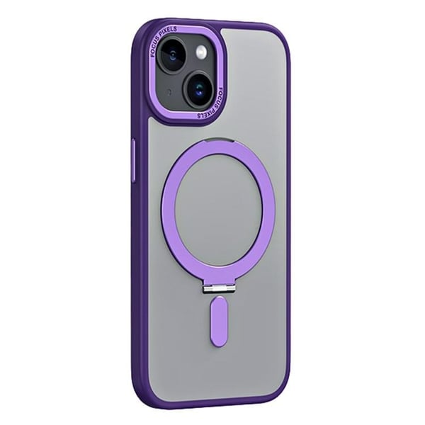 iPhone 15 Plus -puhelinkotelo Magsafe Kickstand - Violetti