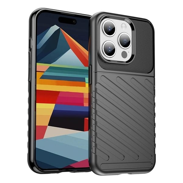 Mobilskal till iPhone 15 Pro Max Twill Thunder - Svart