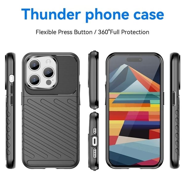 Mobilskal till iPhone 15 Pro Max Twill Thunder - Svart