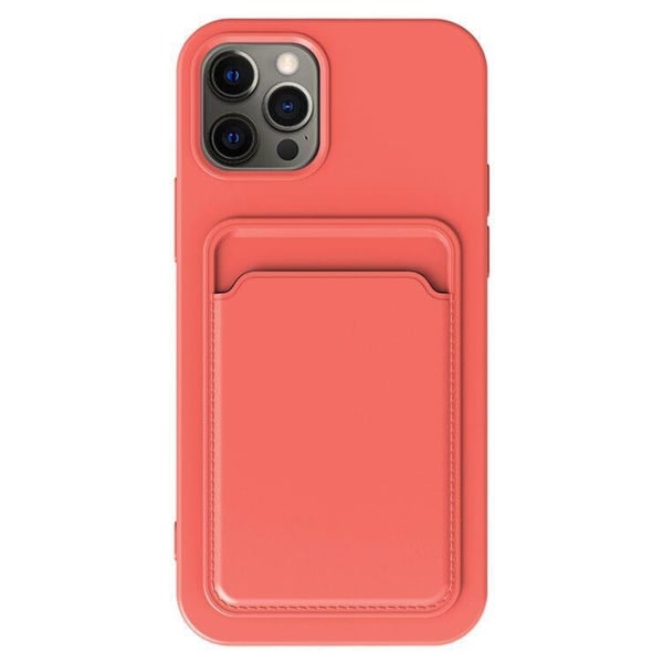 Mobilcover til iPhone 15 Plus Kortholder Silikone - Orange