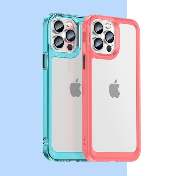 Mobilskal till iPhone 12 Pro Max Outer Space Gel Frame - Röd
