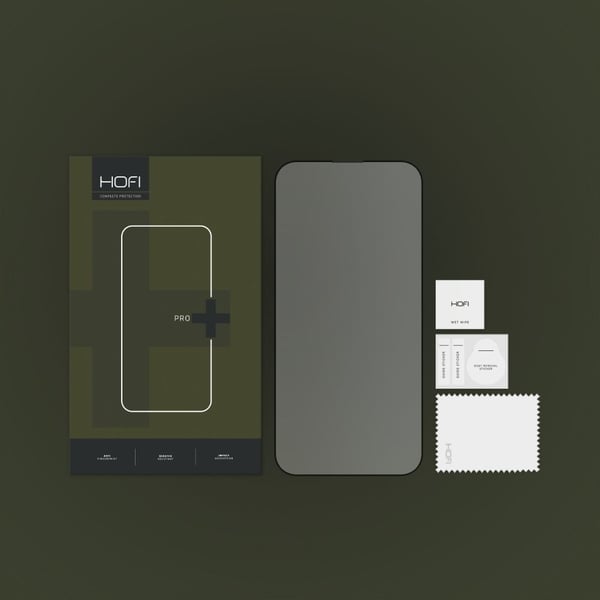 Hofi iPhone 15 Karkaistu lasinen näytönsuoja - Musta