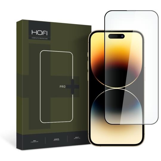 Hofi iPhone 15 Karkaistu lasinen näytönsuoja - Musta