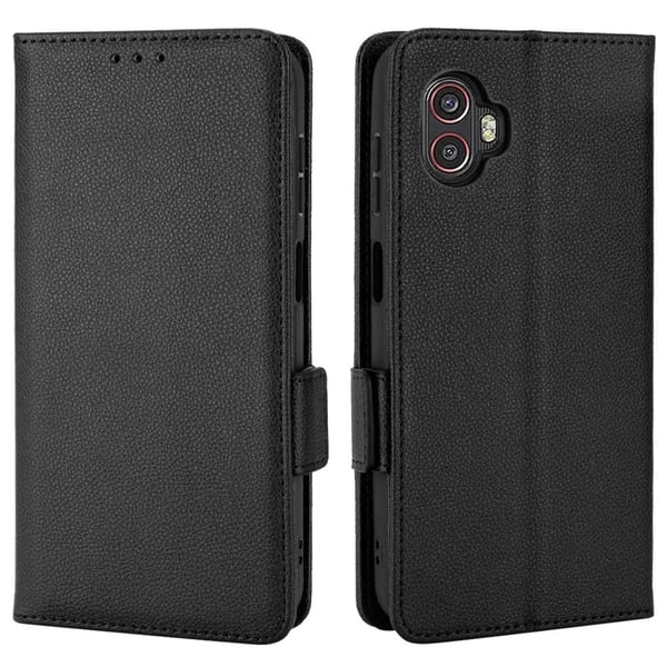 Galaxy Xcover 6 Pro Lompakkokotelo PU-nahkaa - Musta