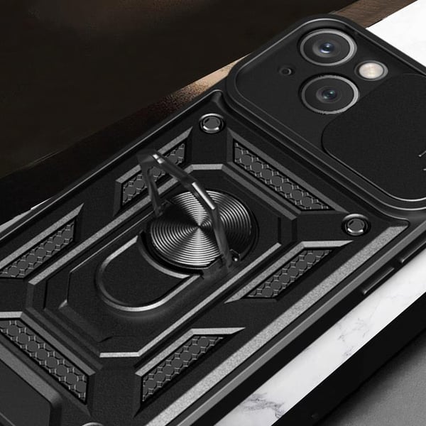 Mobilskal till iPhone 15 Plus Camshield Hybrid Armor - Svart