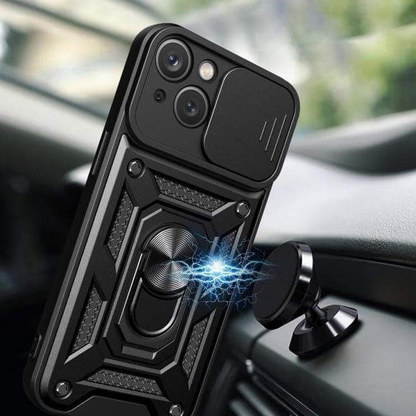 Mobilskal till iPhone 15 Plus Camshield Hybrid Armor - Blå