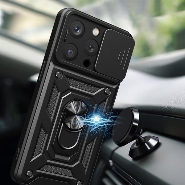 Puhelinkotelo iPhone 15 Pro Max Camshield Hybrid Armor - Sininen