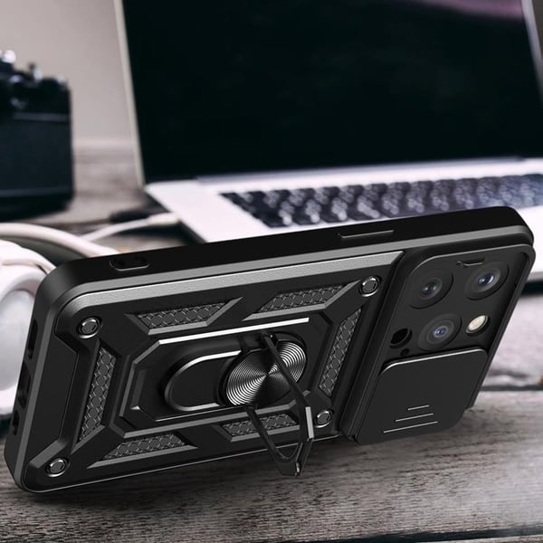 Puhelinkotelo iPhone 15 Pro Max Camshield Hybrid Armor - Sininen