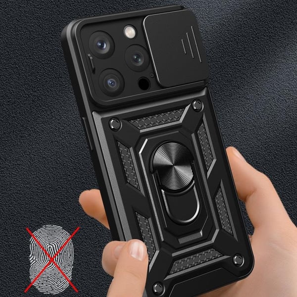 Mobilskal till iPhone 15 Pro Camshield Hybrid Armor - Rosa