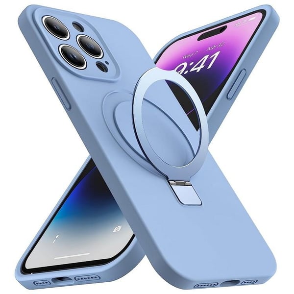 Mobilskal till iPhone 14 Pro Max Magsafe Liquid Silikon - Ljusblå
