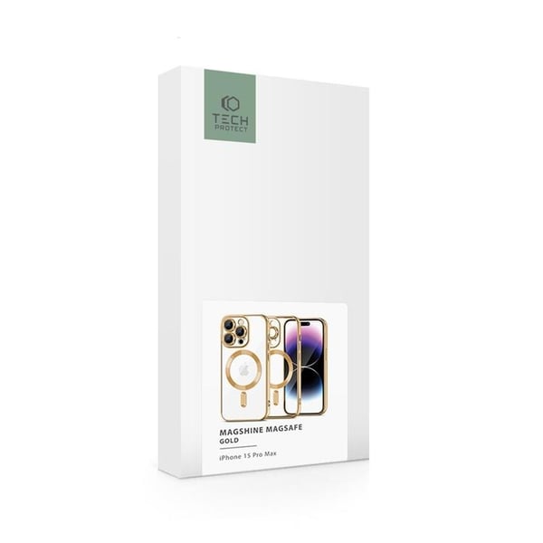 Tech-Protect Mobilskal till iPhone 15 Pro Max Magsafe Magshine - Guld