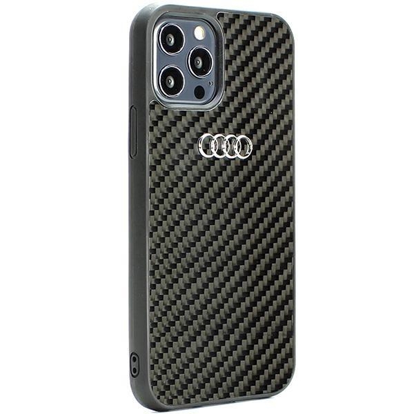 Audi Telefontaske til iPhone 12/12 Pro Carbon Fiber - Sort