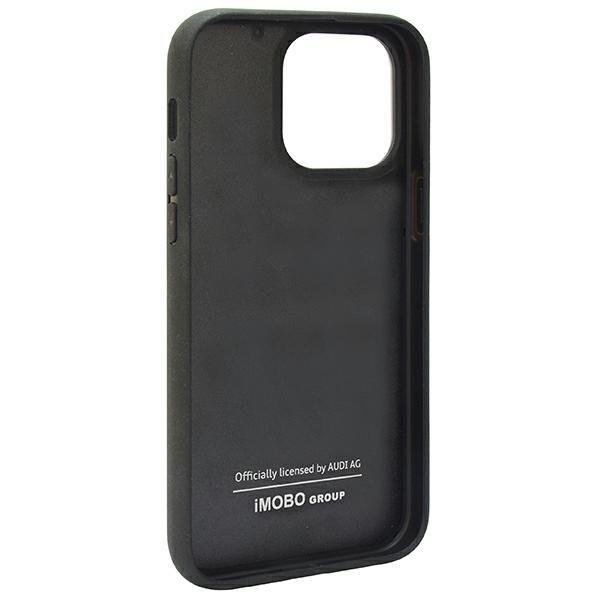 Audi Mobilskal till iPhone 14 Pro Carbon Fiber Stripe - Svart