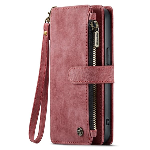 CASEME iPhone 15 Pro Plånboksfodral C30 Zipper - Röd