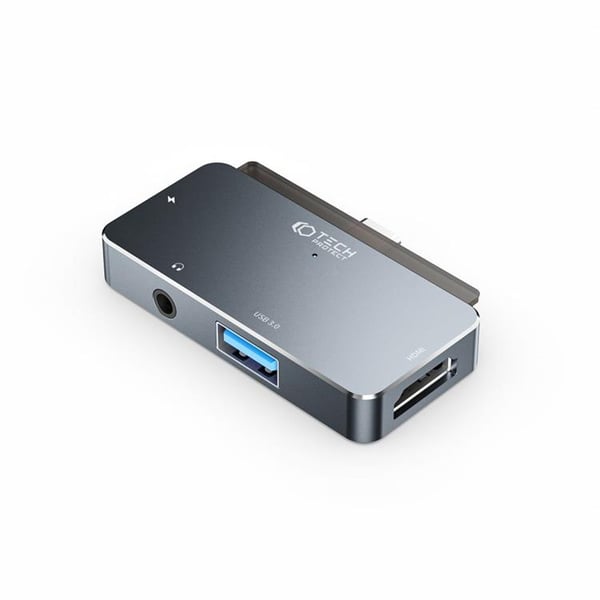 Tech-Protect V6-Hub Adapter 4in1 - Grå