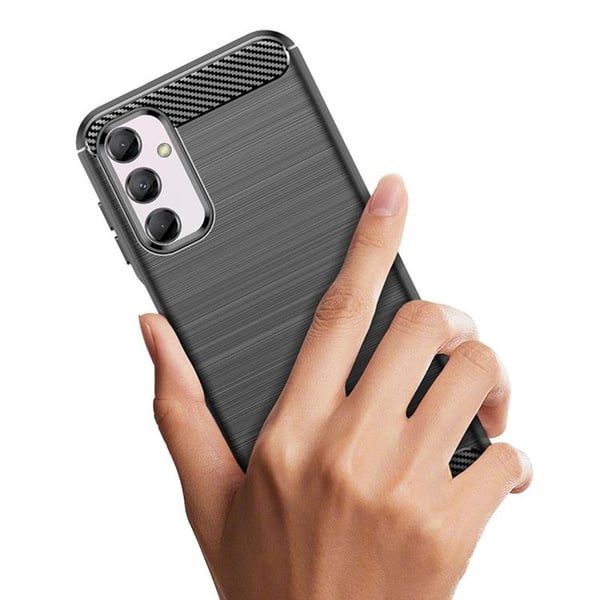 Mobilskal till Galaxy M14 Carbon Flexible - Svart