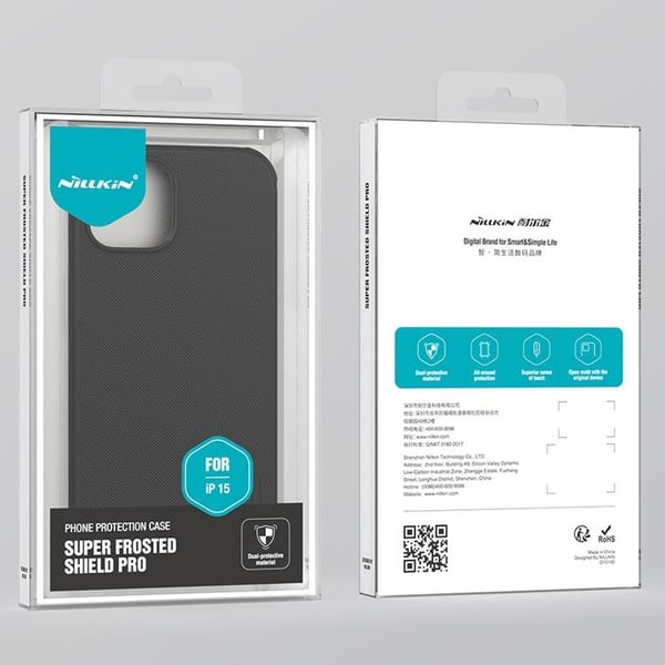 Nillkin Mobilskal till iPhone 15 Plus Super Frosted Shield Pro Svart