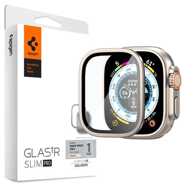 Spigen Apple Watch (45mm) Series 9 Härdat Glas Skärmskydd