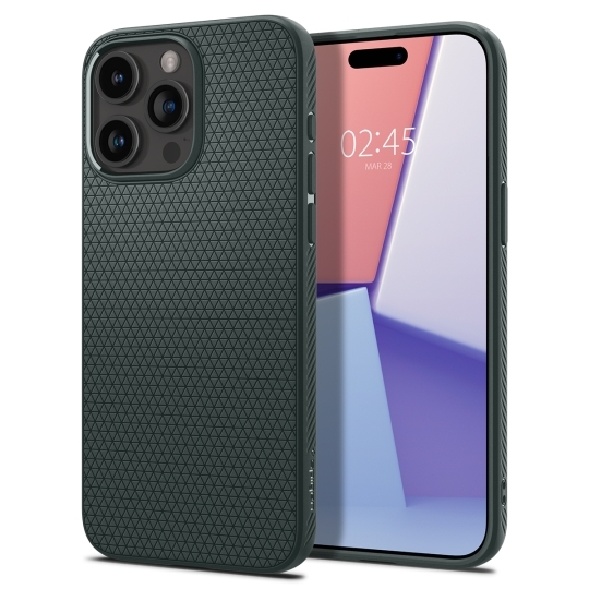 Spigen Mobilskal till iPhone 15 Pro Max Liquid Air - Abyss Grön