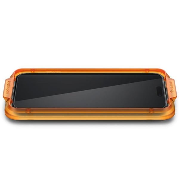 Spigen [2-Pack] iPhone 15 Härdat Glas Skärmskydd - Svart