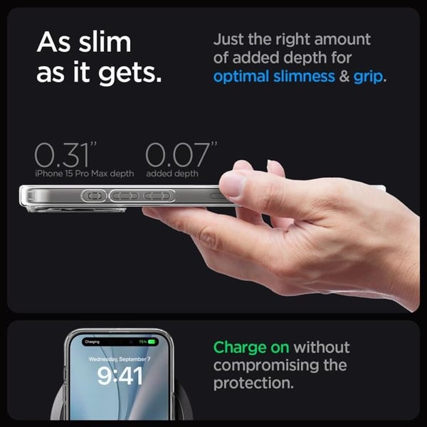 Spigen Mobilskal till iPhone 15 Pro Max Magsafe Hybrid - Vit