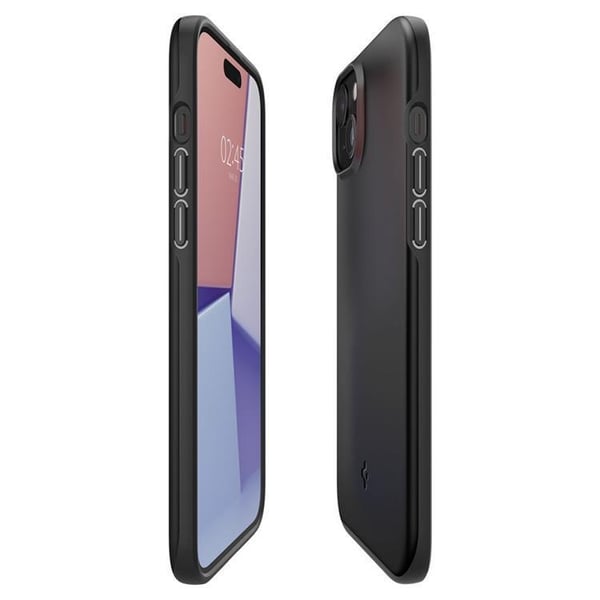 Spigen Mobilskal till iPhone 15 Thin Fit - Svart