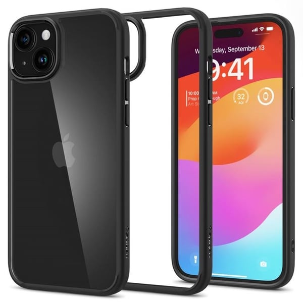 Spigen Telefontaske til iPhone 15 Plus Ultra Hybrid - Mat Sort