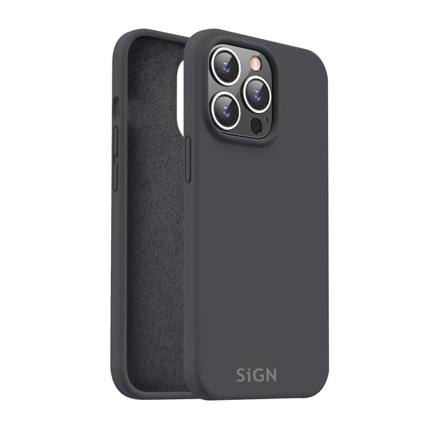SiGN Mobilskal till iPhone 15 Pro Max Liquid Silikon - Svart