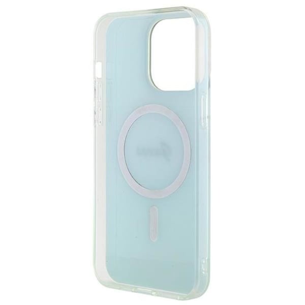 Guess Mobilskal till iPhone 15 Pro Magsafe IML Iridescent - Turquoise