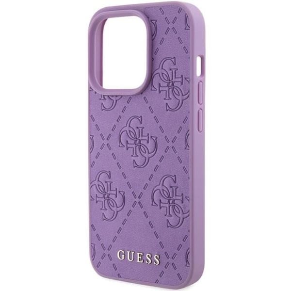 Guess Mobilskal till iPhone 15 Pro Max Läder Stamped - Lila