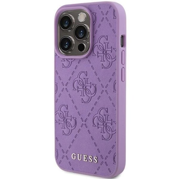 Guess Mobilskal till iPhone 15 Pro Max Läder Stamped - Lila