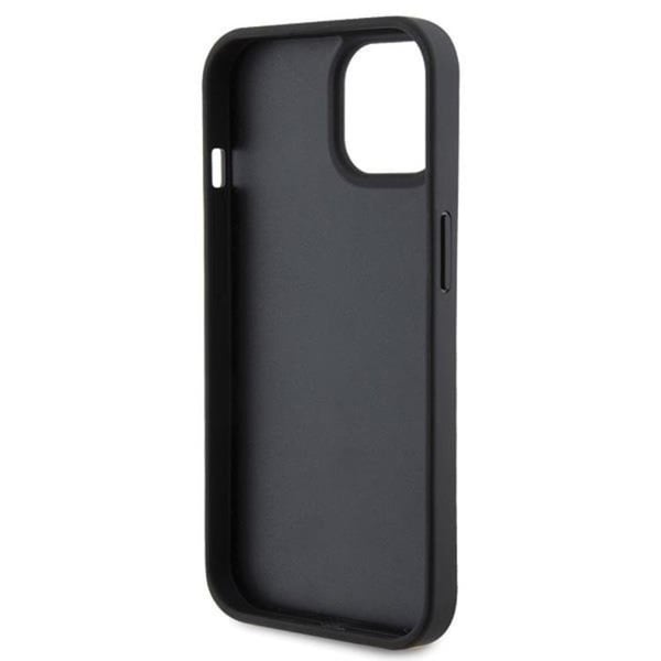 Ferrari Mobilskal till iPhone 15 Quilted Metal Logo - Svart