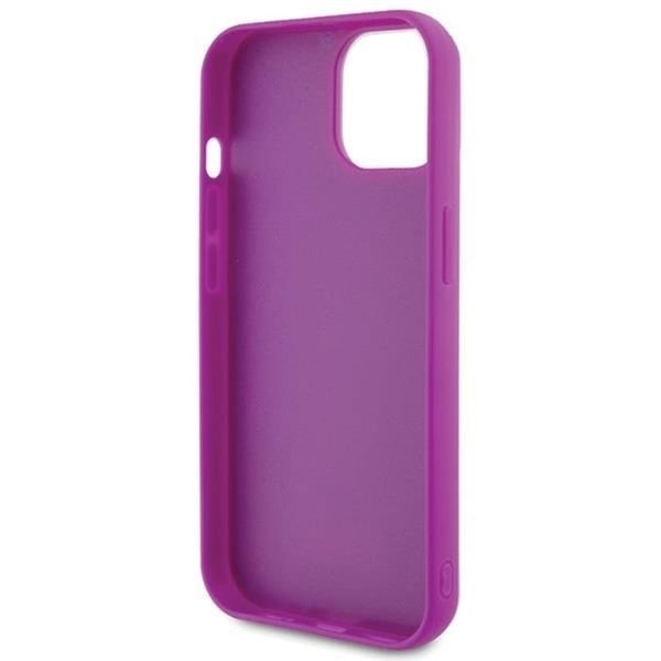 Guess Mobilskal till iPhone 15 Disco Metal Script - Rosa
