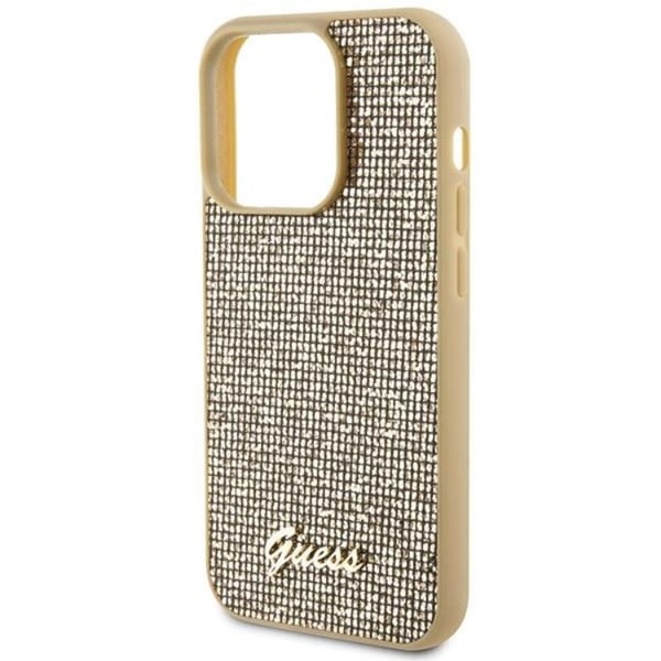 Guess Mobilskal till iPhone 15 Pro Disco Metal Script - Guld
