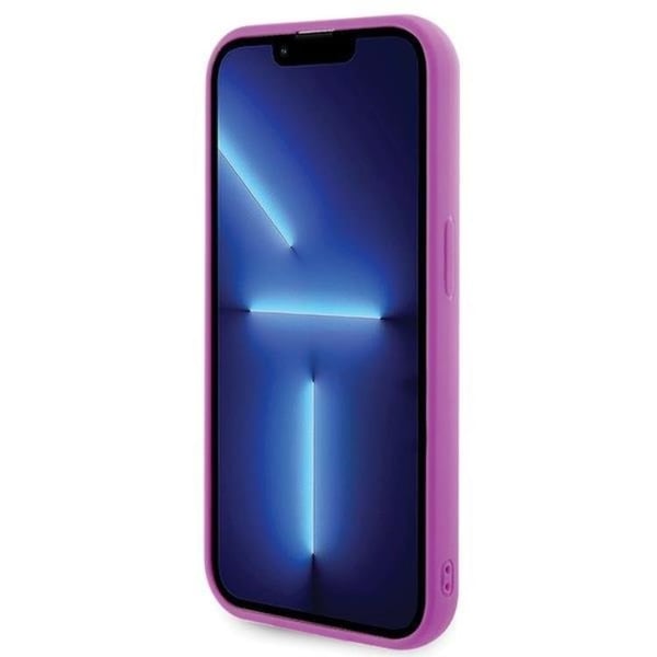 Guess Mobilskal till iPhone 15 Pro Disco Metal Script - Rosa